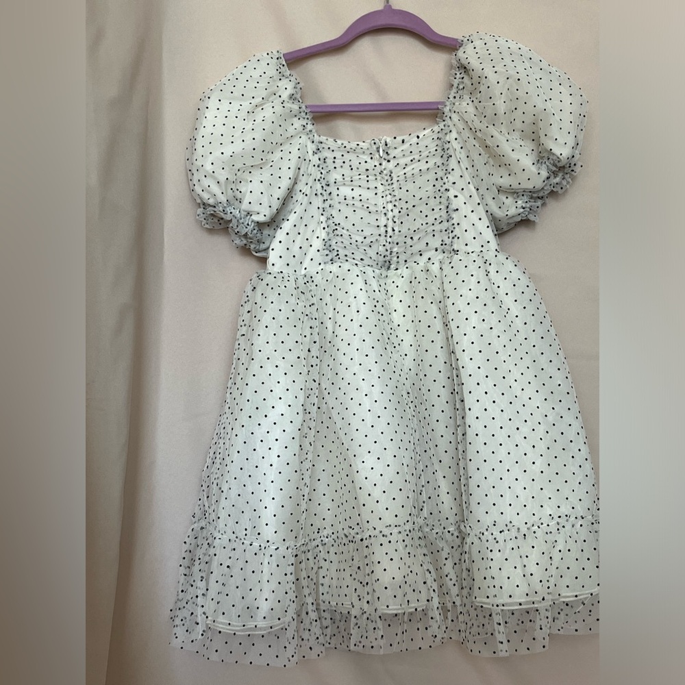 JOYFOLIE Polka Dot Glenn Babydoll Dress - Picture 4 of 14